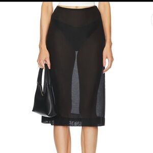 Sheer midi skirt